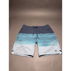 Travis Mathew Nobody Panic Board Shorts Blue Heather Hombre Size 33 Swim trunks